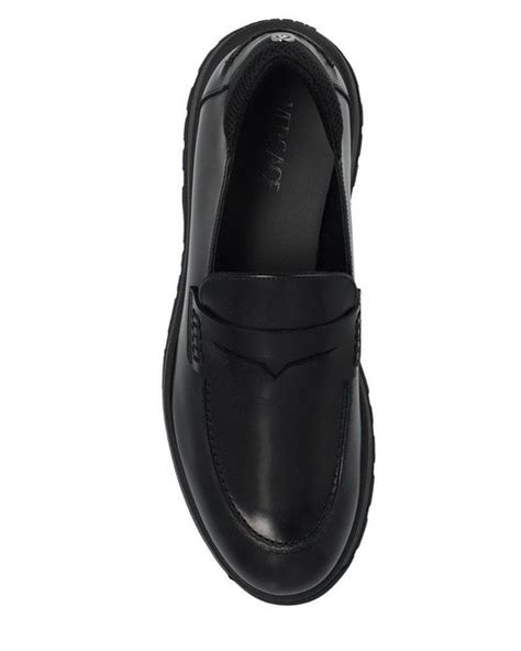 versace lgo plaque loafer|Versace Elios Medusa.